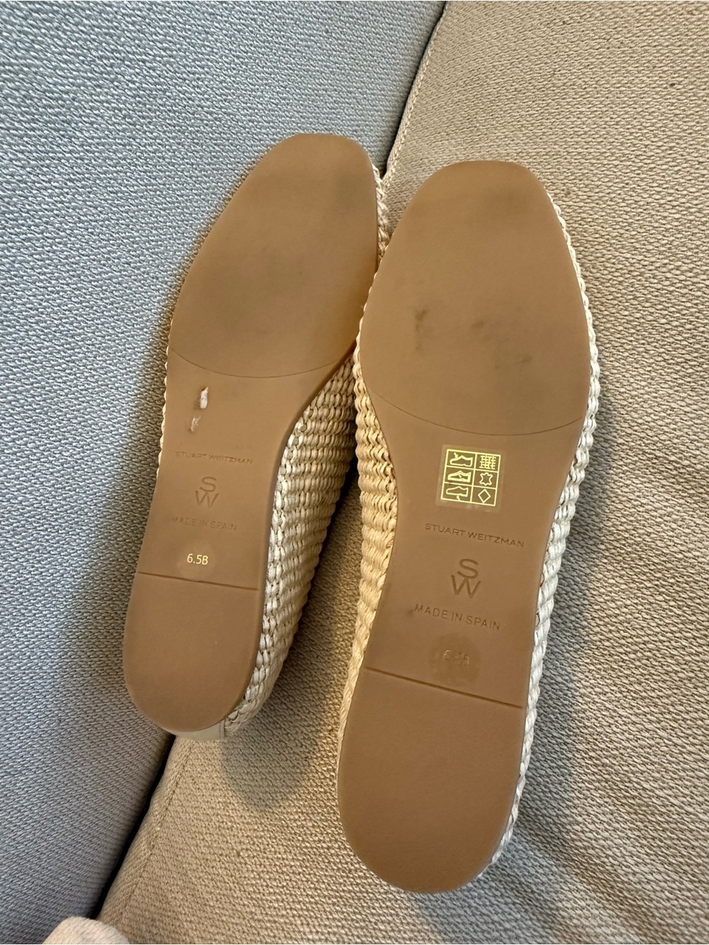 Stuart Weitzman Lee Loafer Raffia in Neutral - Picture 4 of 5